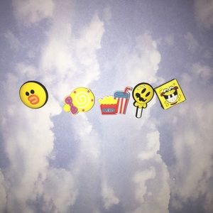 Yellow Themed 5 Piece Shoe Charms - Decorations - Shoe Accessories